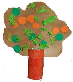 מיחזור - עץ תפוזים מגליל נייר טואלט